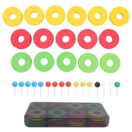 Keenso Fishing Line Storage Fishing Foam Spools, 16pcs Mix Color Fishing Line Storage Foam Spools Winding Board Tool Bobbin Tackle Other Fishing Tools and Accessories
