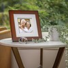 Gallery Solutions with 8"x8" Flat Walnut Frame - Square Tabletop