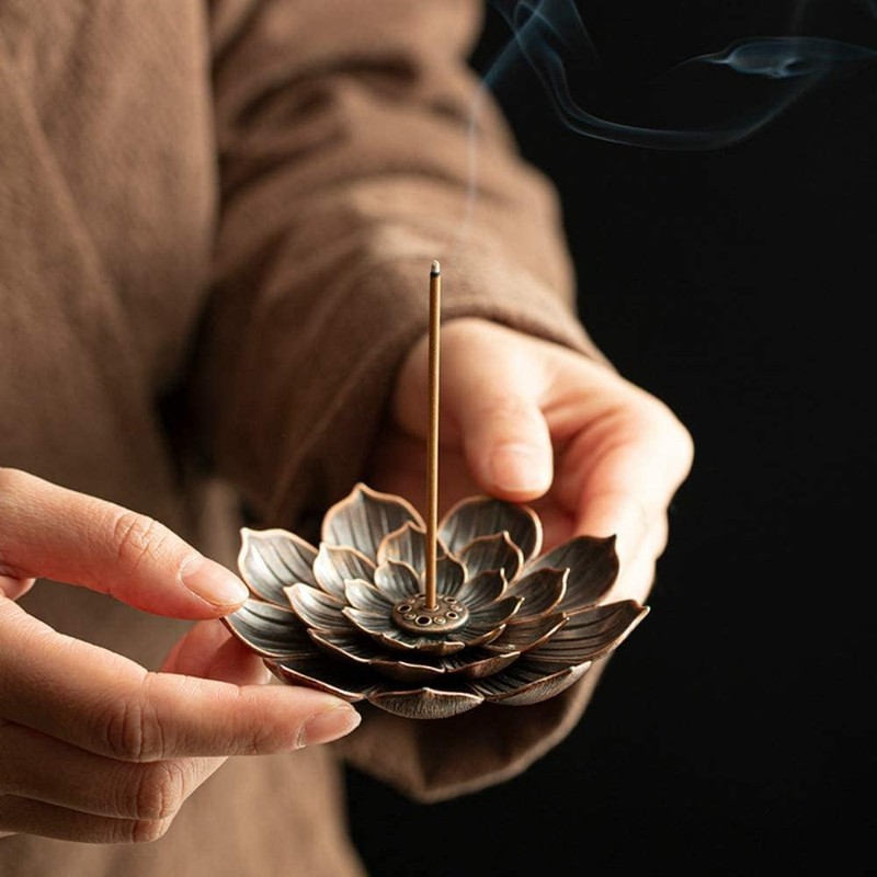 Incense Holder - Lotus Stick Incense Burner and Cone Incense
