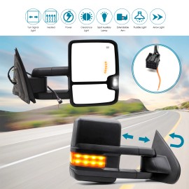 carmirrorparts Tow Mirrors fits 2014 2015 Chevy Silverado Sierra 2500HD 3500HD Power Heated