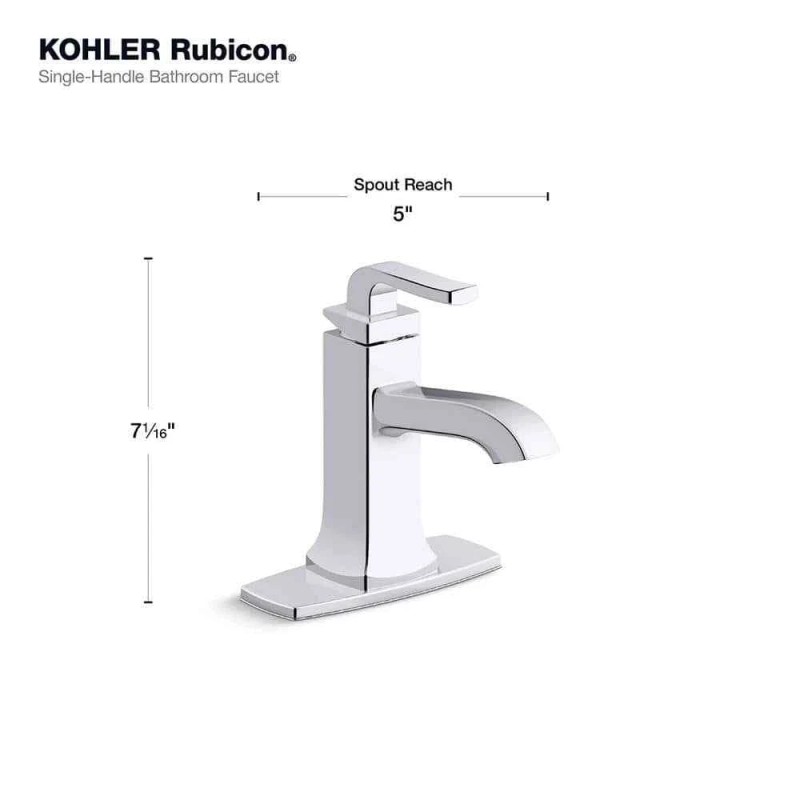 KOHLER Rubicon Single Hole Single-Handle Bathroom Faucet in Polished Chrome