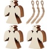 30 Pieces Wooden Angel Shape Cutouts Crafts Blank Wood Hanging
