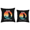 Gus Cat Sanctuary Group Family Reunion Name Throw Pillow