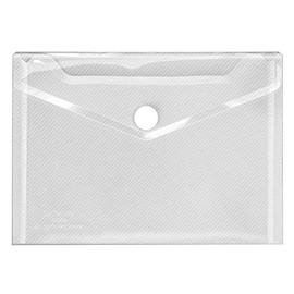 VELOFLEX 4560100 Document Wallet Crystal, Pack of 1, DIN A6, Document Wallet with Velcro Fastening, Polypropylene, Transparent