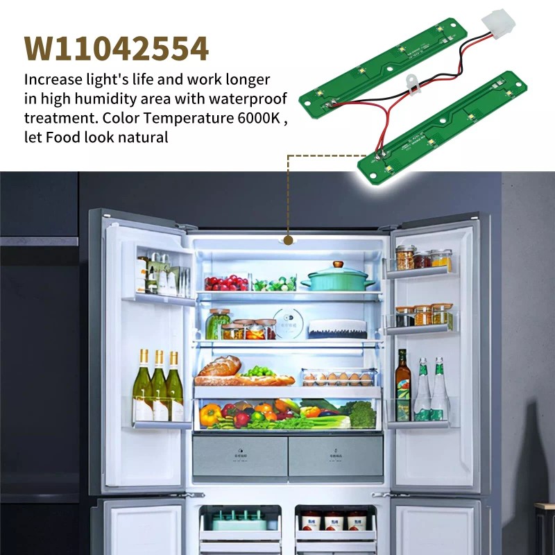 Vanshly W11042554 Refrigerators LED Light Module Board compatible with Whirlpool