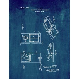 Trigger For A Spring-type Mousetrap Patent Print Midnight Blue (11" x 14") M12284