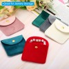 Zaplyte 10Pcs 8x8cm Jewelry Pouches with Snap Button Soft Storage