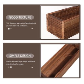 HANABASS Wood Window Box Planter 12 Inch Wooden Windowsill Planter Box Rectangular Flower Pot for Outdoor Plants Wedding Decor
