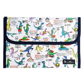 COLORFUL CANDY STYLE B2903200 Maternal and Child Handbook Case, For Boys, Multi-Case, Popular, Bellows, Cute, Large Capacity, Dinosaur Town Is Busy