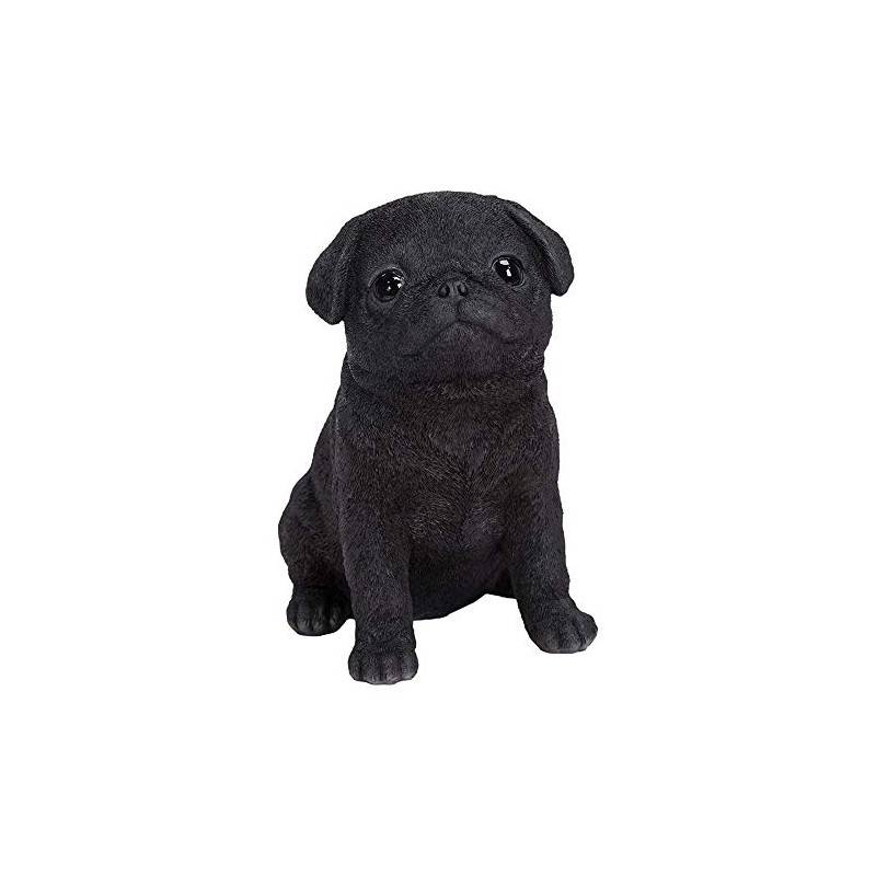 Vivid Arts Pet Pals Black Pug Puppy | Resin Home