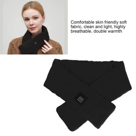 Neck Heating Pad, 3 Adjustable Gears USB Powered Intelligent Constant Temp Washable Electric Heating Scarf, Skin Friendly Heated Neck Warmer, Heated Neck Wrap for Adults Children Elderly(Black)