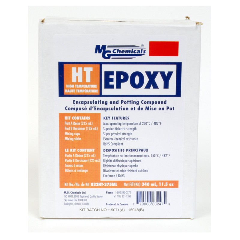 MG Chemicals - 832HT-375ML 832HT High Temperature Black Epoxy Encapsulating