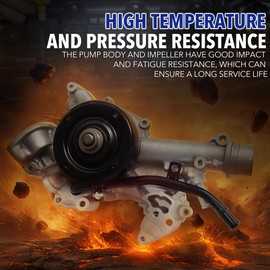 BasaltAuto Water Pump AW7168 120-4370 Compatible for Dodge Ram 1500 2500 3500 2003-2008 V8, Compatible for Dodge Durango 2004-2008