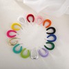 RUOFFETA Acrylic Teardrop Hoop Earrings for Women, Colorful Oval Statement