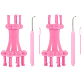 Lurrose 2 Sets Crochet Loom, Loom Knitting Tools, i Cord Knitting Machine Plastic Sweater Yarn
