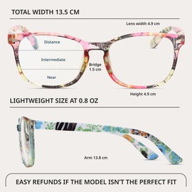 BLS BLUES Reading Glasses for Women/Men, Bifocal, Progressive, Readers for Women/Men, Eye glasses, Blue Light Reading Glasses, Cheaters, Eyeglasses