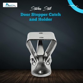 MARINE CITY Door Stopper Catch and Holder, Heavy-Duty Stainless Steel, Rust-Resistant, Height: 1-1/2 inches, Ideal for Boats, RVs, Marine Use, Doors, Cabinets and Hatches