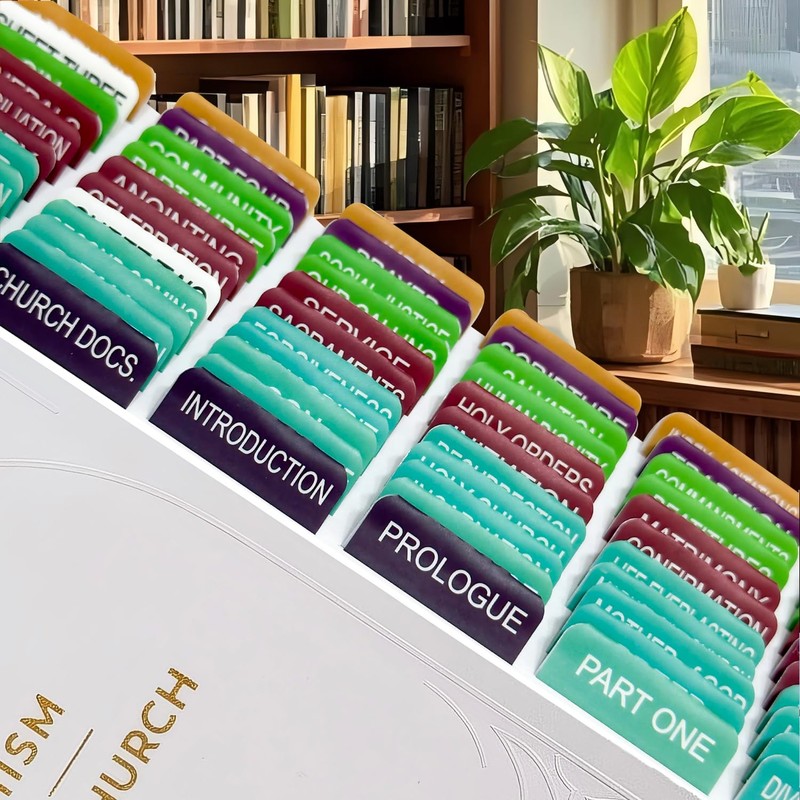 Index Tabs for Catechism of the Catholic Church, Color Coded