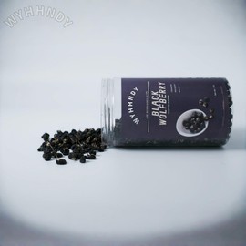 WYHHNDY Dried Black Goji Berries are sourced from Asia’s high altitudes and come in airtight packaging. Each package of dried goji berries (7.05 oz/200 g) is suitable for tea or smoothies. Black wolfberry黑枸杞
