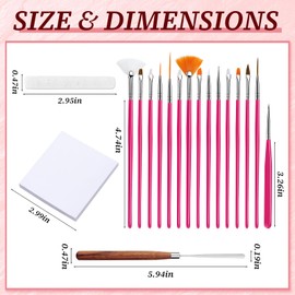 Lifextol Acrylic Nail Brush for Gel Nail Polish, Press on Nails Art Brushes for Nail Art Supplies Tools, Fingernail Brush Design on Fake Nail Tips with Nail Art Palette & Spatula, Nail Brush Holder-C