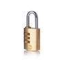 30mm Brass Combination Padlock pk 1 box