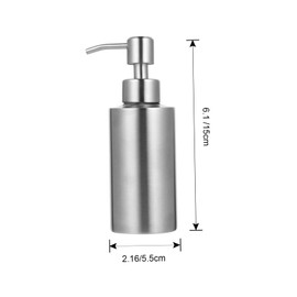 Gatuida Refillable Stainless Steel Cosmetic Bottle Liquid Soap Dispenser for Shampoo Lotion Body Wash Travel and Household Storage