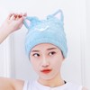 Gorro para Secar el Cabello de Coral Fleece, Orejas de