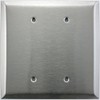 Over Sized Jumbo Satin Stainless Steel 2 Gang Cover Wall