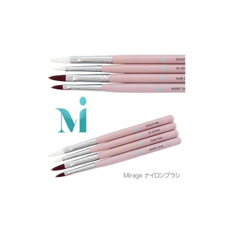 Mirage 3D Design White Nylon Brush