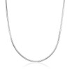 BQfife 925 Sterling Silver 1MM Snake Chain Pendant Adjustable Necklace,Flattened
