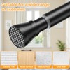 Fvonzn Adjustable Tension Rod 30-64 Inch - Black No-Drill Curtain