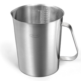 Measuring Cup, Newness Stainless Steel Measuring Cup with Marking with Handle, 64 Ounces (2.0 Liter, 8 Cup)