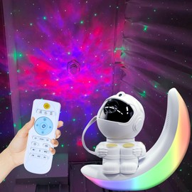 Astronaut Star Projector Galaxy Light, Built-in Speaker 360° Space Buddy Projector Sky LED Night Light Space Projector Starlight Spaceman Projector Lamp Gift for Kids Adults Bedroom Ceiling Room Decor