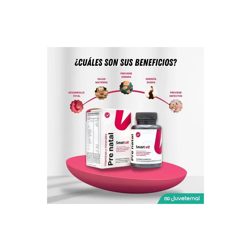 Smart Vit Prenatal Vitaminasminerales Suplemento Alimenticio Sin Sabor
