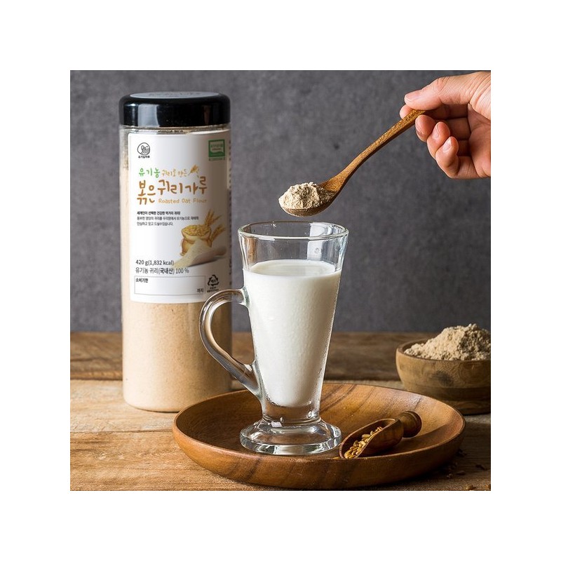 유기농 볶은귀리가루 420g Organic Roasted Oat Powder 420g