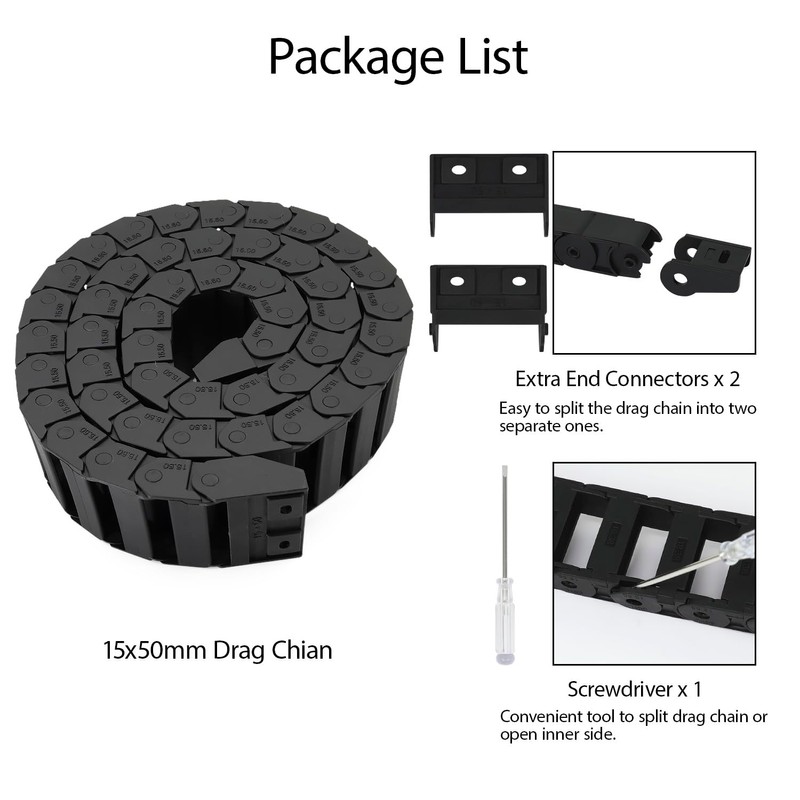LMioEtool R28 15mm x 50mm(Inner H x Inner W) Black