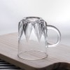 Sizikato 2pcs Clear Glass Drinking Cup with Handle, 8 Oz