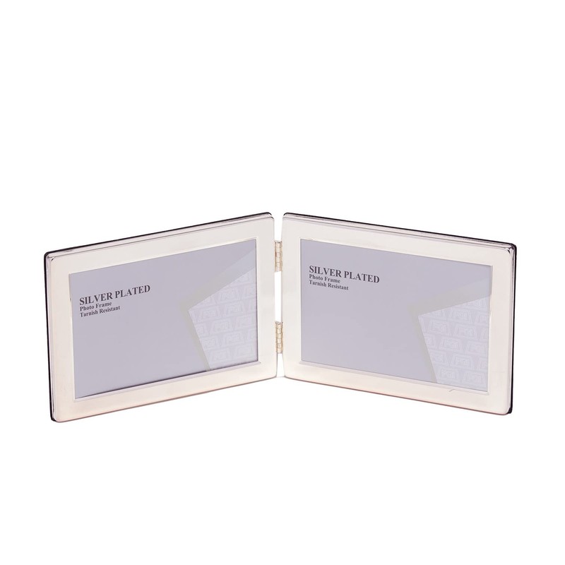 5 X 3.5-inch Silver Flat Edge DOUBLE LANDSCAPE Photo Frames