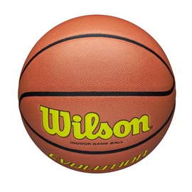 Wilson Basketball EVOLUTION WTB0595XB0603 Indoor Size 6 / Diameter 9.1 inches (23.2 cm) Orange / Optical Yellow
