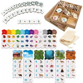 Ulanik Horizon ABC Puzzle Matching Game Toddler Montessori Toys for 3 Year...