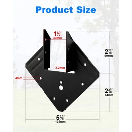 AOKLIT Hurricane Ties for Rafter, 24Pcs Hurricane Clips, Thickness 2.2mm(13 Gauge) Joist Hangers, Roof Brackets Fit 2x Truss to Rafter Connector for Roofing Trusses Wood Timber Connector(288Pcs Screw)