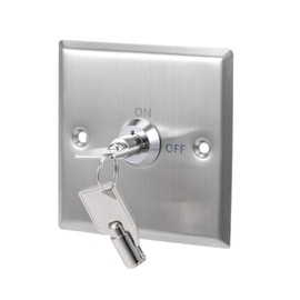sourcing map Key Switch On/Off Exit Switches Emergency Door Release SPST for Access Control Panel Mount with 2 Keys