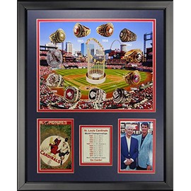 Legends Never Die St. Louis Cardinals - World Series Rings and Championships Framed Photo Collage, 16" x 20"