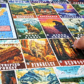 Think2Master Colorful Vintage USA National Parks 1000 Pieces Large Format Jigsaw Puzzle for Kids 12+, Teens, Adults & Families. Great Gift for People Interested in Traveling. Size: 26.8” X 18.9”