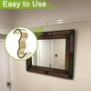25 Pack Molding Hooks,Steel Picture Rail Hangers Hooks,Wide Picture Rail