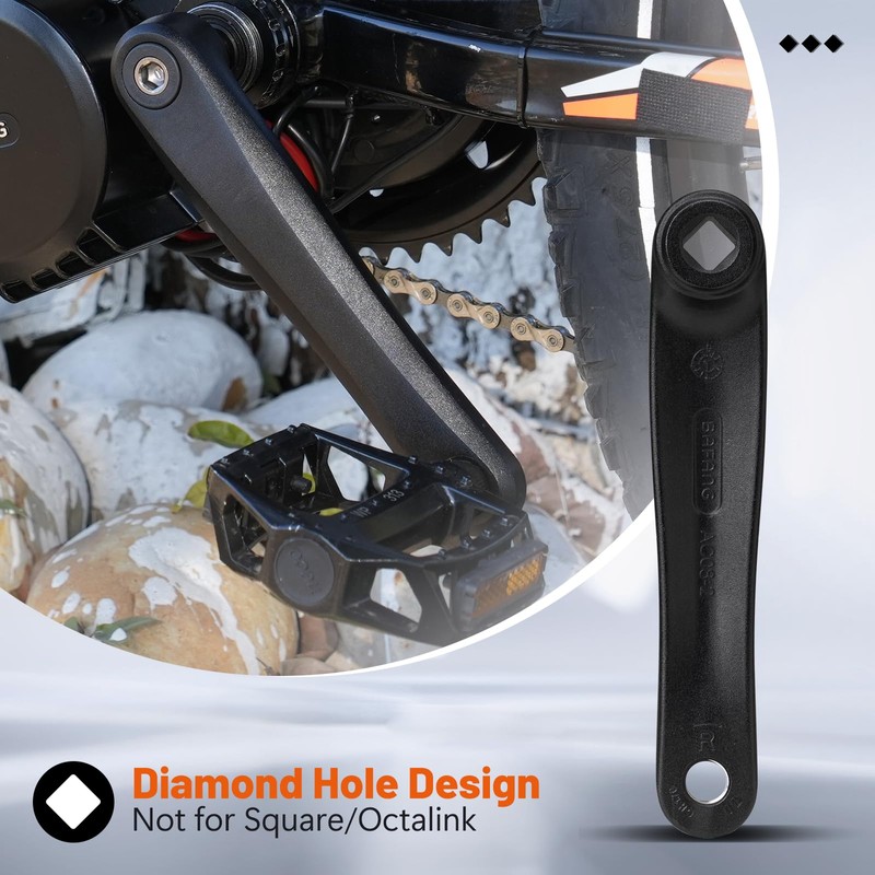 Bafang E-Bike Crank Arm Aluminium Alloy Right Single Chain Crank