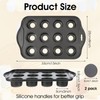 2 Pack Mini Cheesecake Pans Removable Bottom 12 Cavity Mini