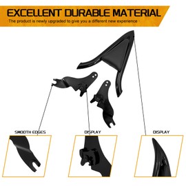 09-25 Sissy Bar Backrest, Detachable Passenger Backetst Sissy Bar Fit for Harley Touring Street Glide Road Glide Road King Electra Glide 2009-2025 Black