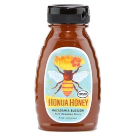 Honua Macadamia Blossom Honey - Pure Hawaiian Honey - 8 oz