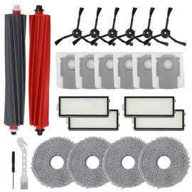22 PCS Accessories for Roborock Qrevo Master Robot Vacuum, Replacement Parts Dual Main Brush, Side Brush, Washable Filter, Mop Pad, Dust Bag